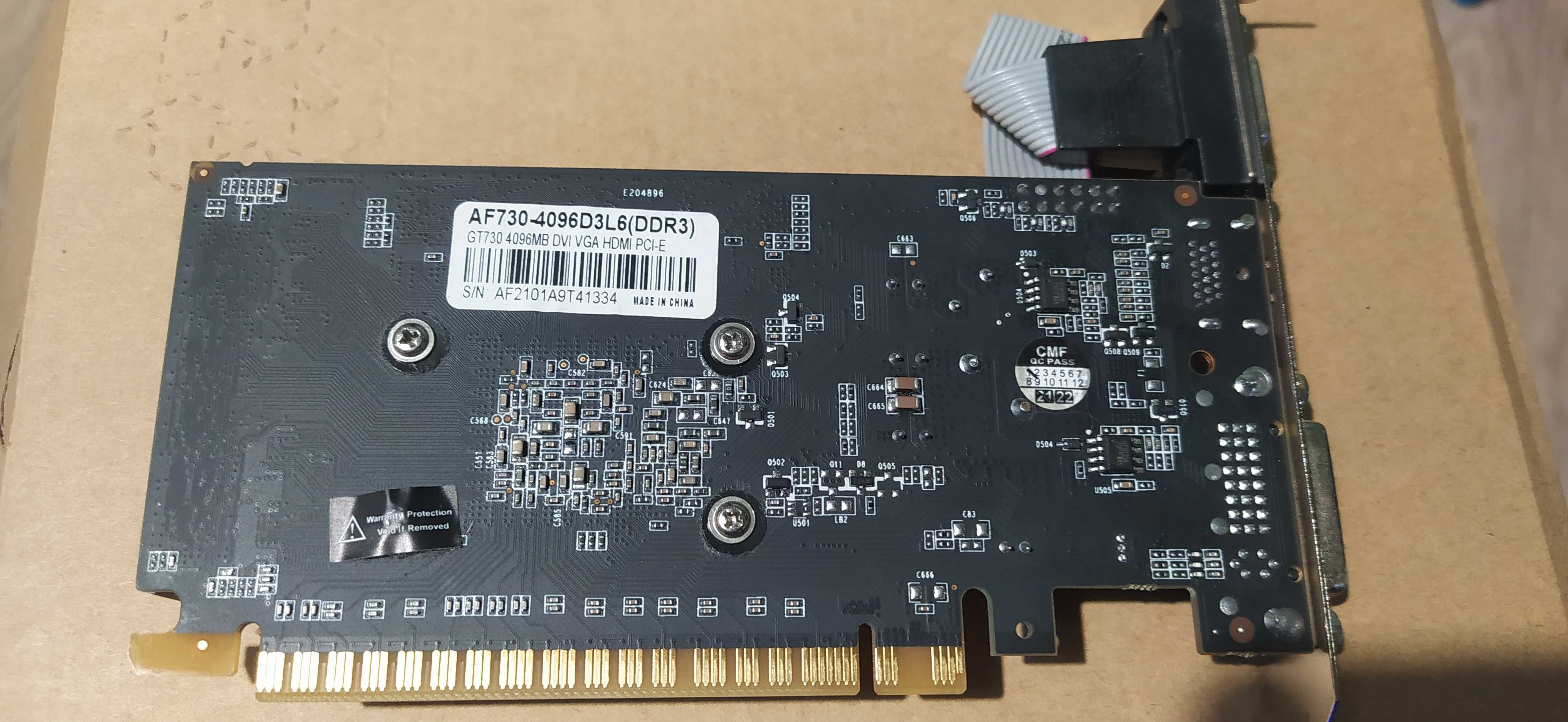 Karta graficzna AFOX NVIDA GeForce GT 730 4GB HDMI DVI VGA PCI-E DDR3