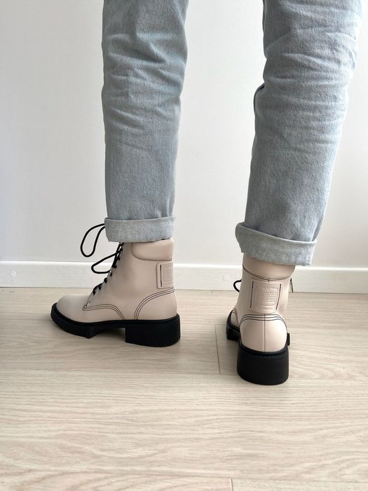 COACH Женские кожаные ботинки челси Жіночі ботінки шкіряні черевики