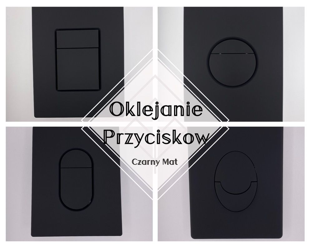 OKLEJANIE Przycisk WC,spłuczka, czarny, złoty Grohe, Cersanit, Geberit