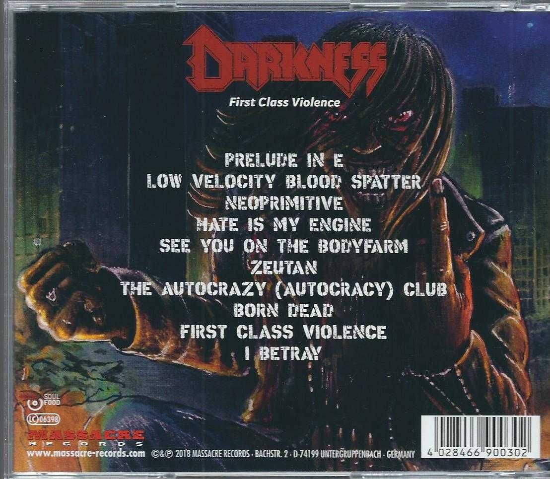 CD Darkness - First Class Violence (2018) (Massacre Records)