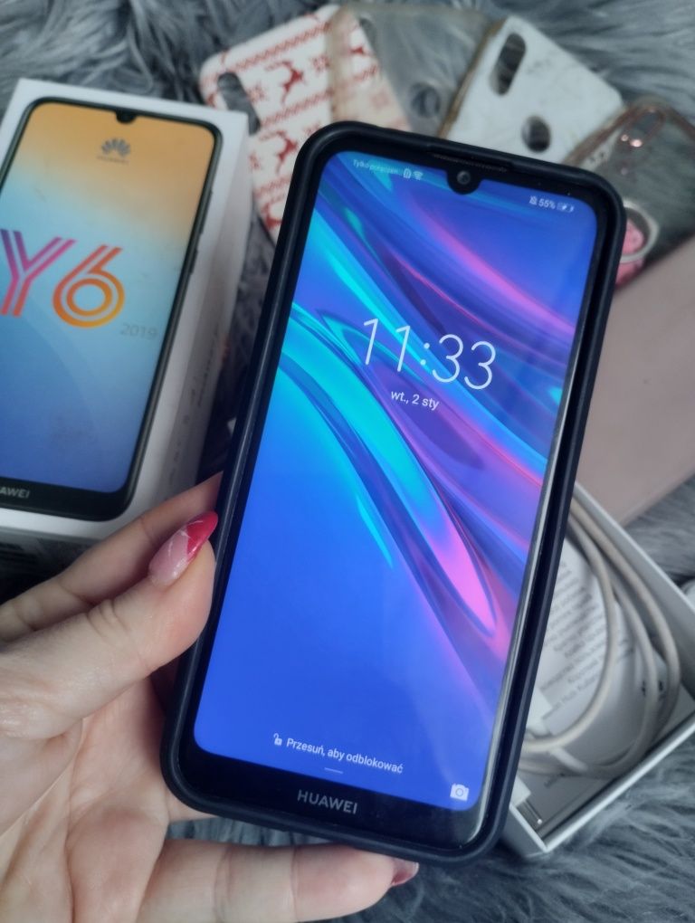 Huawei y6 2019 komplet obudowa pancerna + szkło i 7 etui gratisy wyprz