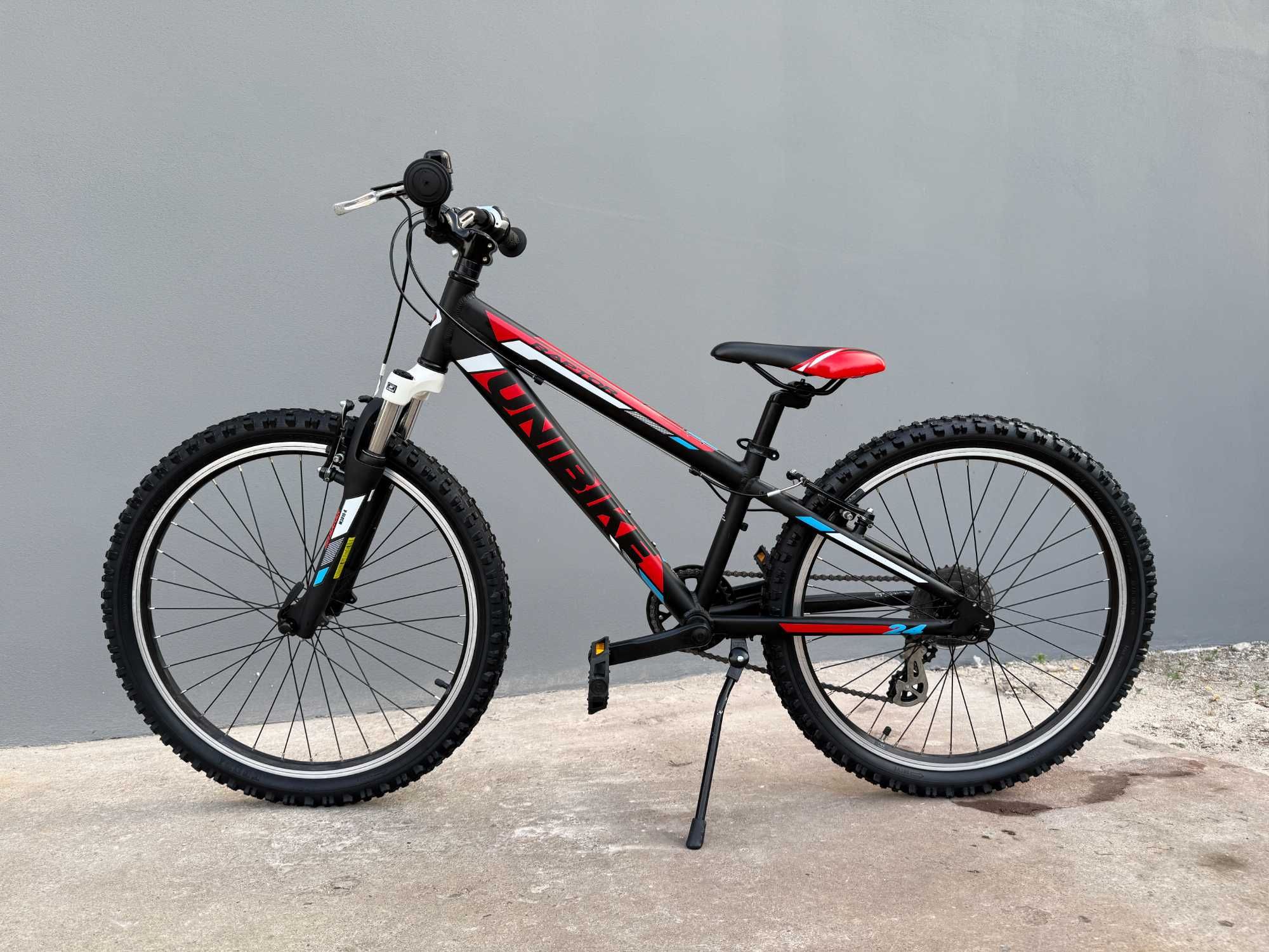 Rower Unibike Raptor 24|Rama Alu|Shimano|Kenda|1x8|Skok Widelca 50mm|