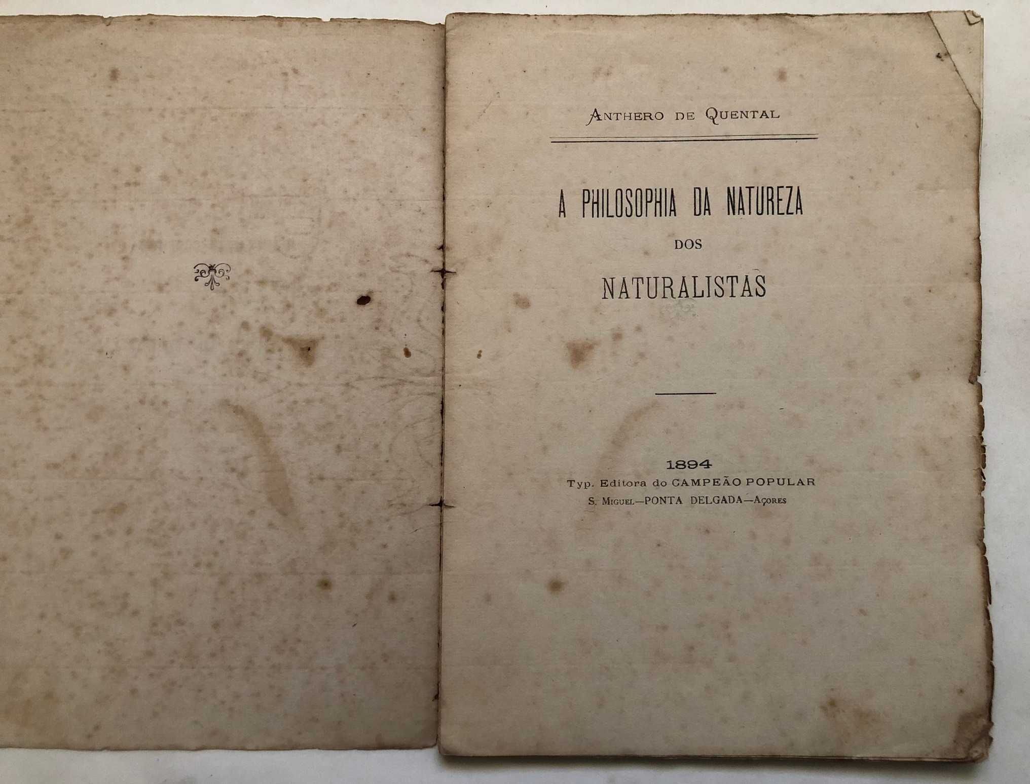 A Philosophia da Natureza dos Naturalistas - Antero de Quental