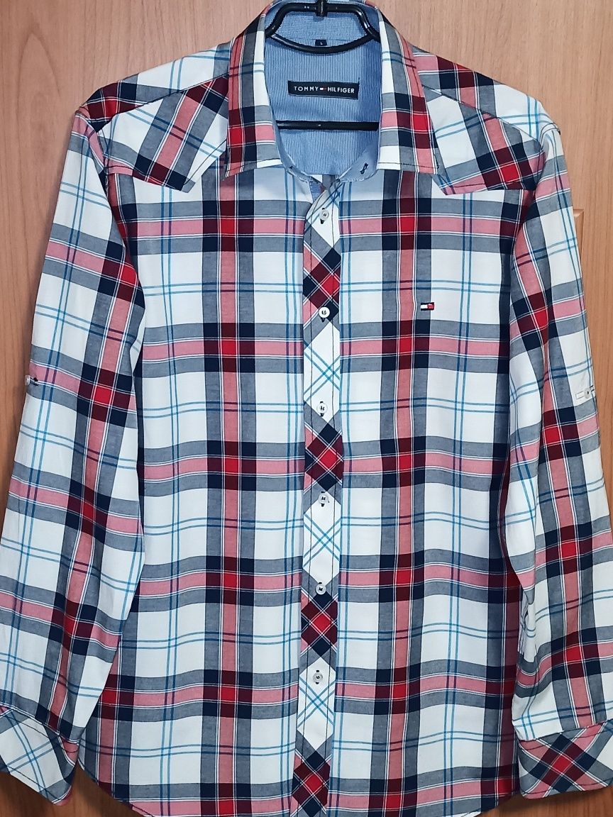 Брендовые мужские рубашки  в клетку Tommy Hilfiger,Zara,George,Next.