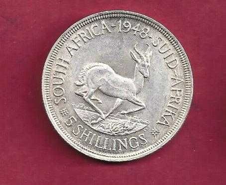 Africa do Sul  5 shilings   1948  UNC   Soberba