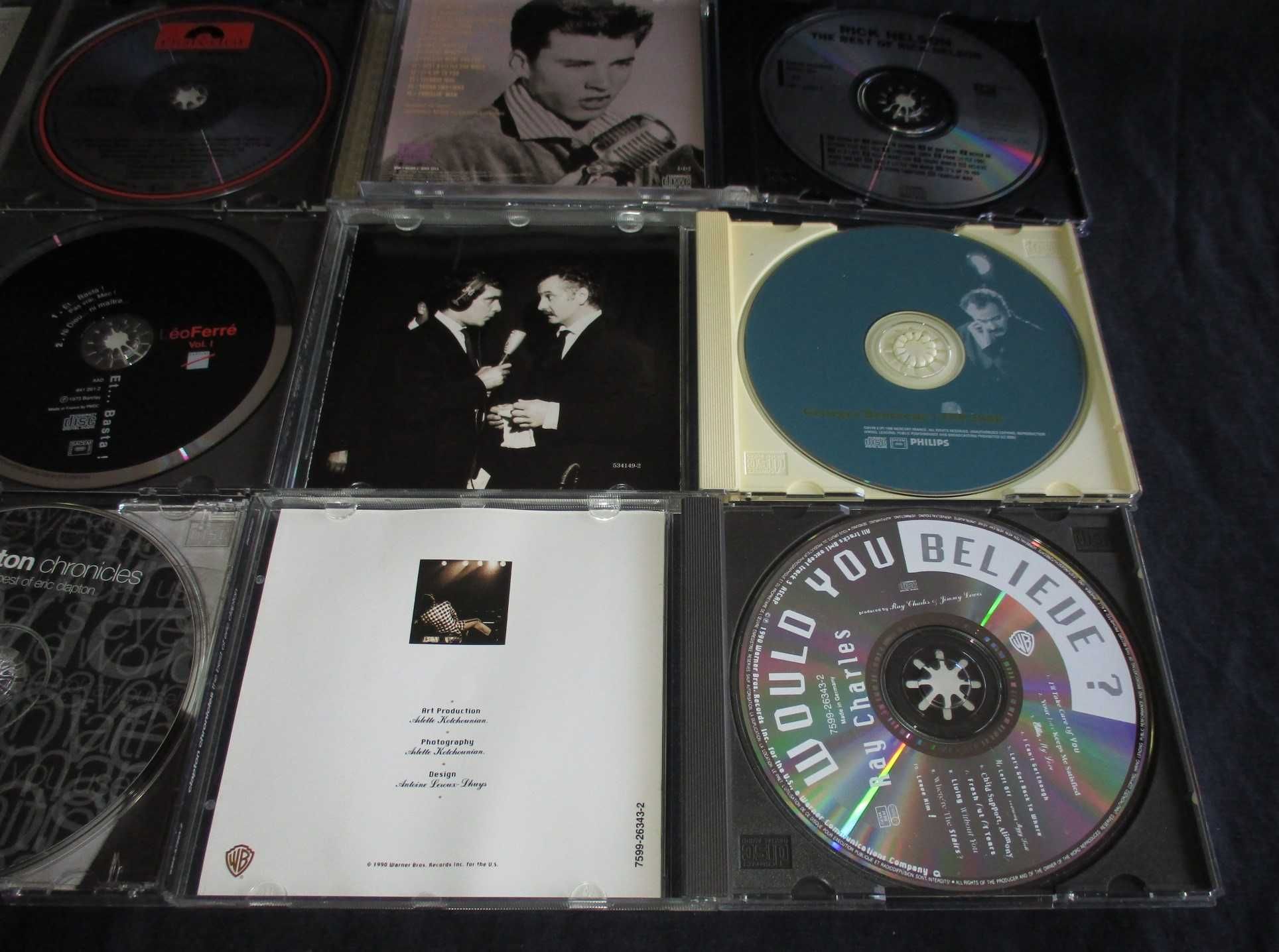 CD's Música Vários Léo Ferré Georges Brassens Eric Clapton Vinicius