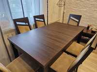 Duży Stół do jadalni 140 cm + krzesła 6 sztuk gratis