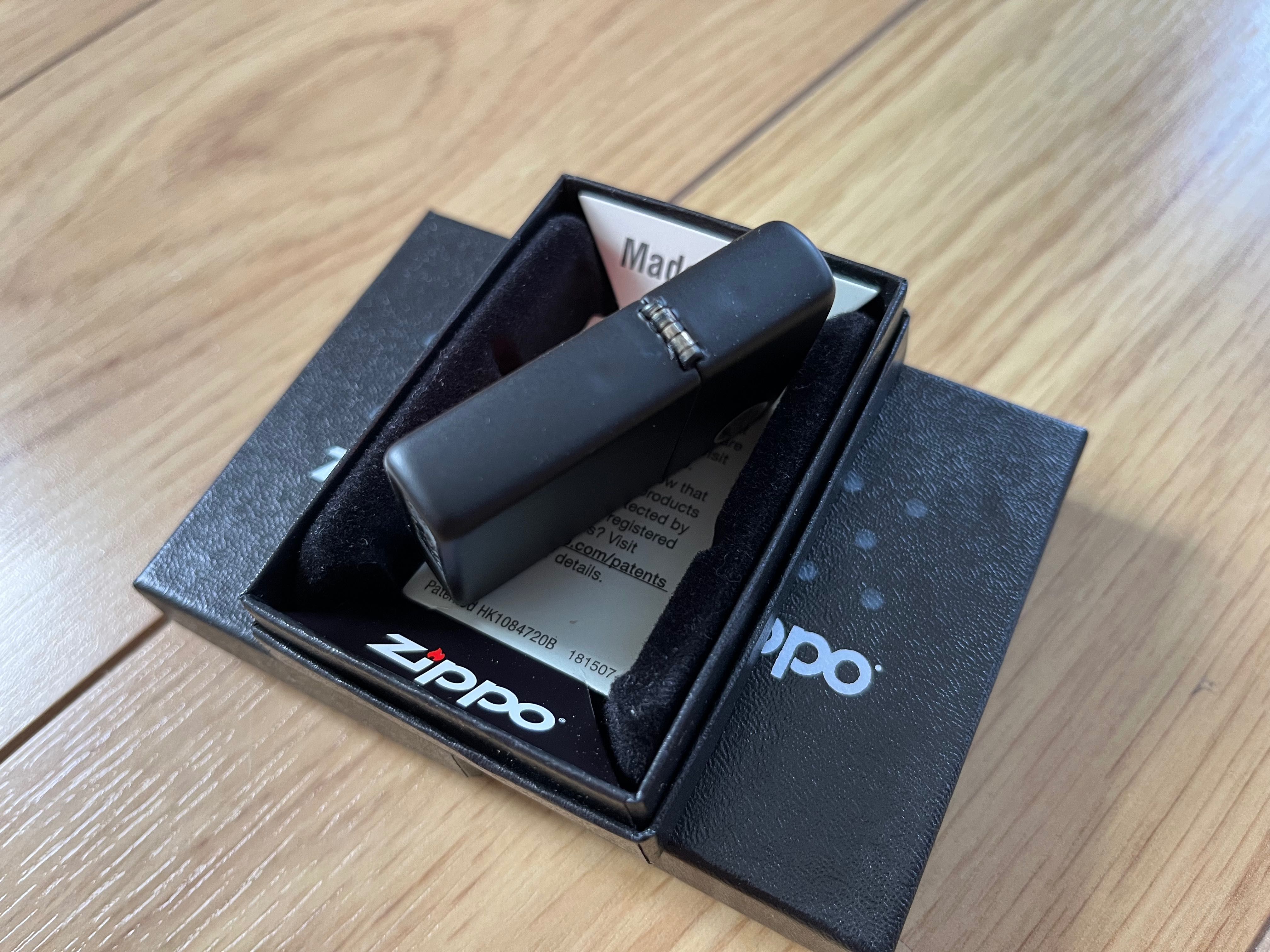 Новый пустой корпус Zippo Regular Black Matte 218 из США, без инсерта!