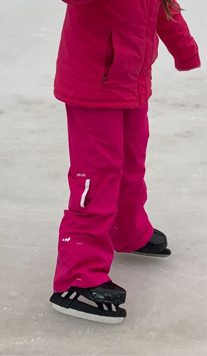 Теплые термо зимние штаны полукомбинезон decathlon 9-10 лет, р.134