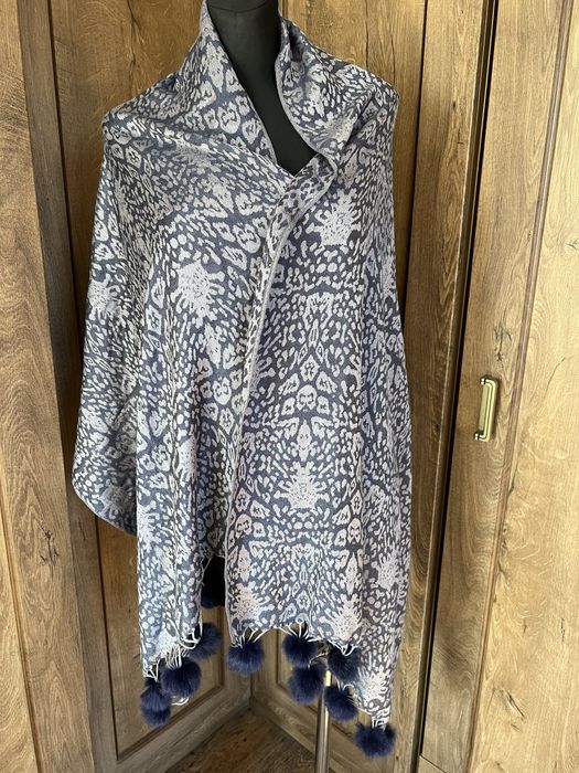 Szal szalik apaszka futerko naturalne krolik