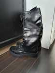 Buty skórzane wysokie