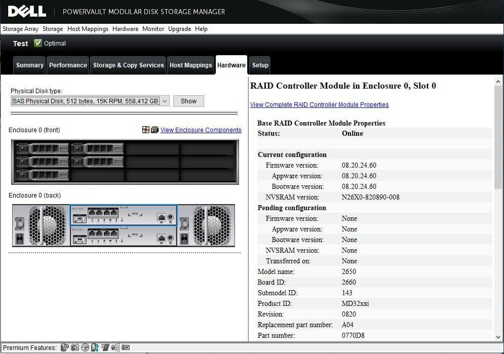 Unidade Dell PowerVault MD3200i, 4 x 600GB SAS