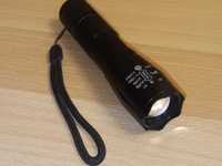 Тактический металлический фонарь CREE Q5 на аккумуляторе и батарейках