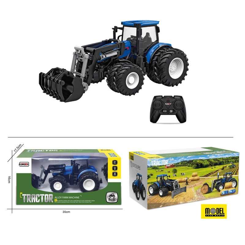 Traktor zdalnie sterowany RC Ciągnik z turem, chwytakiem