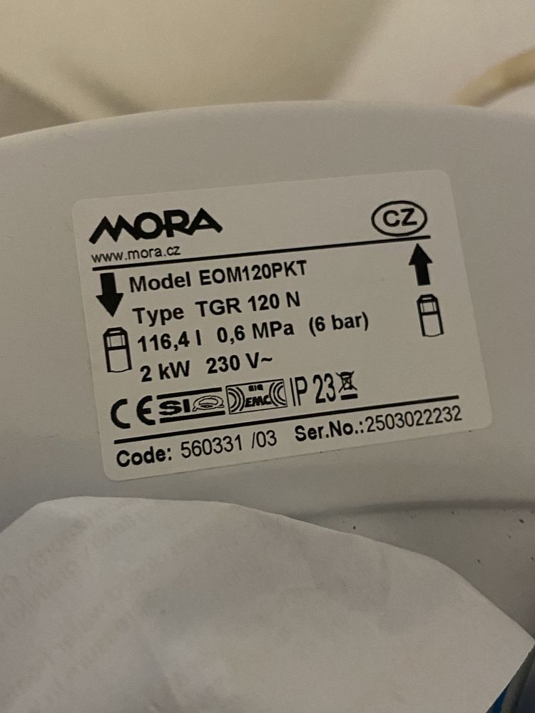Bojler MORA EOM120PKT 120l z wężownicą
