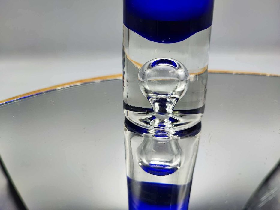 Wazon,kobaltowy,szklany,Willy Johansson dla HADELAND,vintage