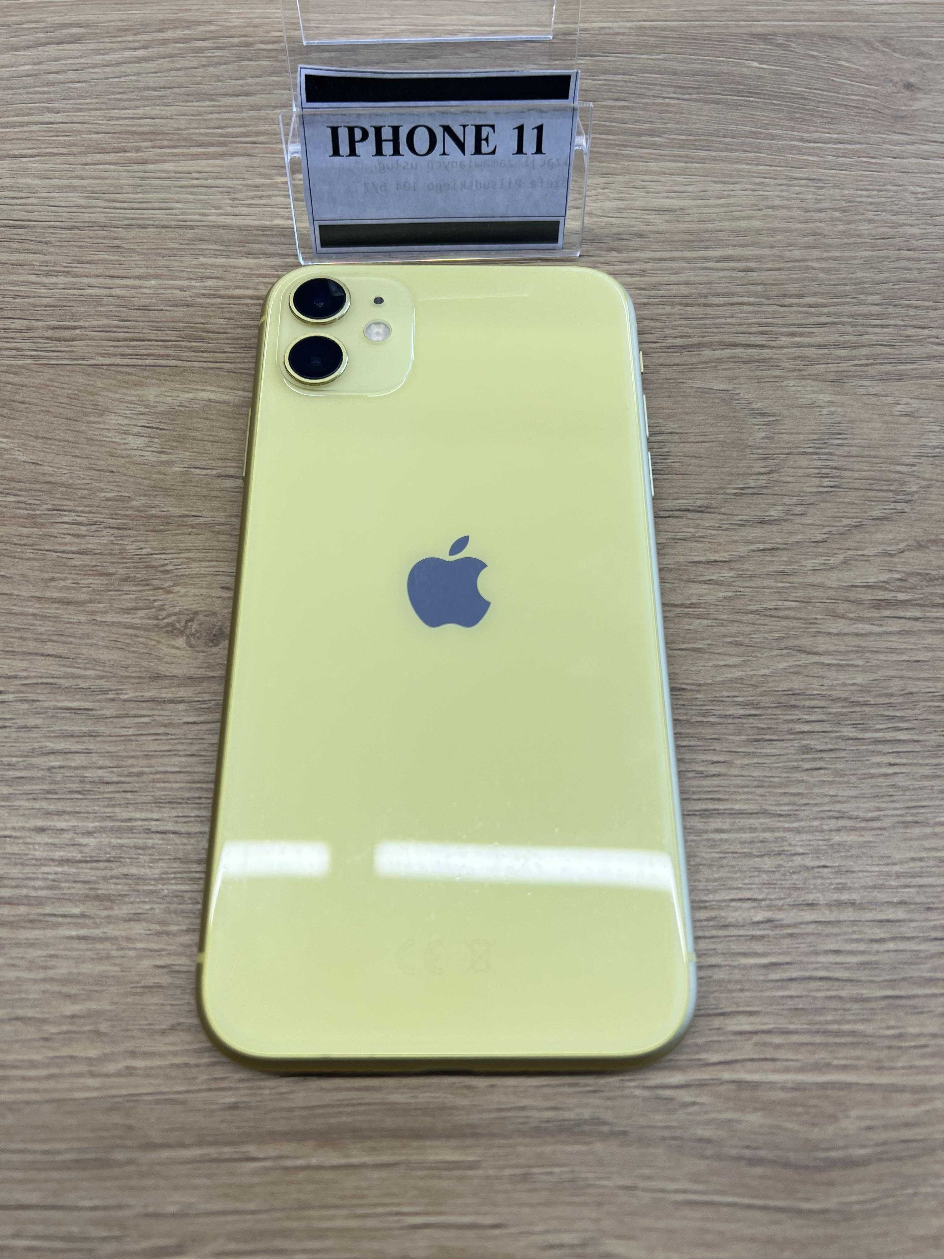 iPhone 11 64GB Żółty, Nowa Bateria! 3msc Gwarancji!