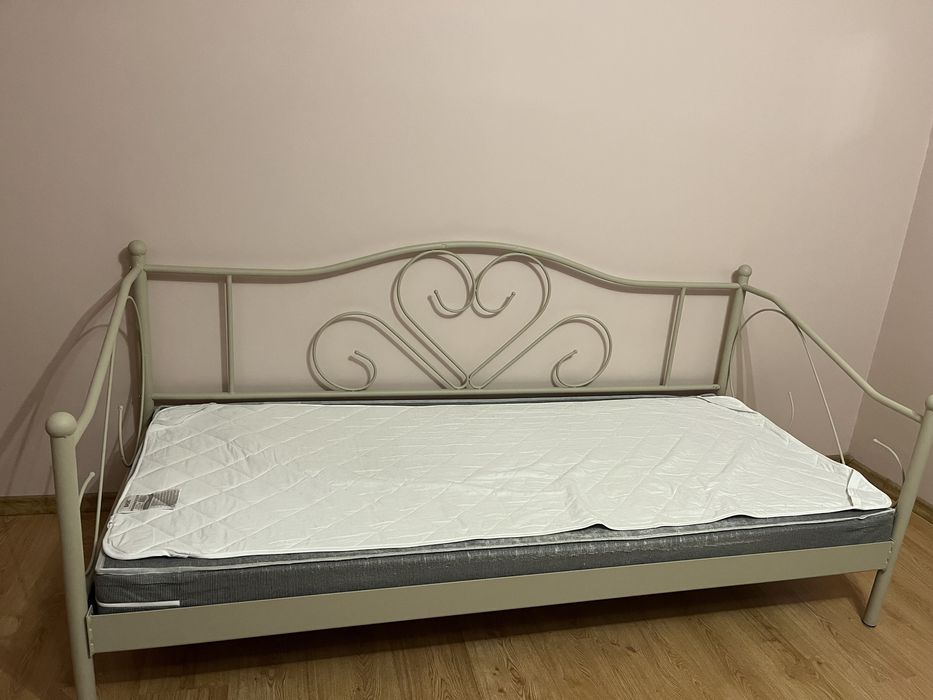 Łóżko młodzieżowe „RINGE”, 90x200, kremowy