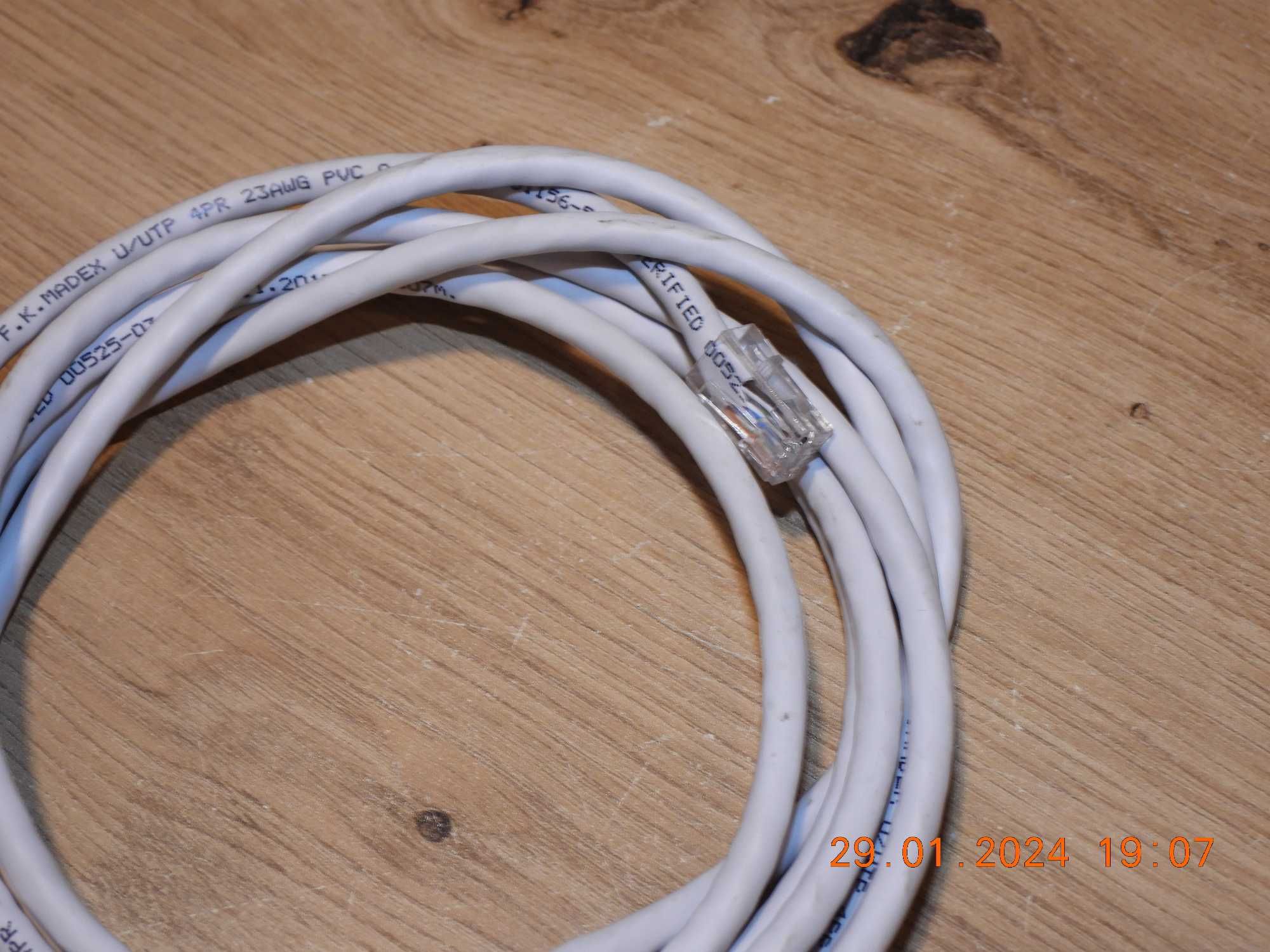 Kabel sieciowy  LAN ETHERNET RJ45 - 3m