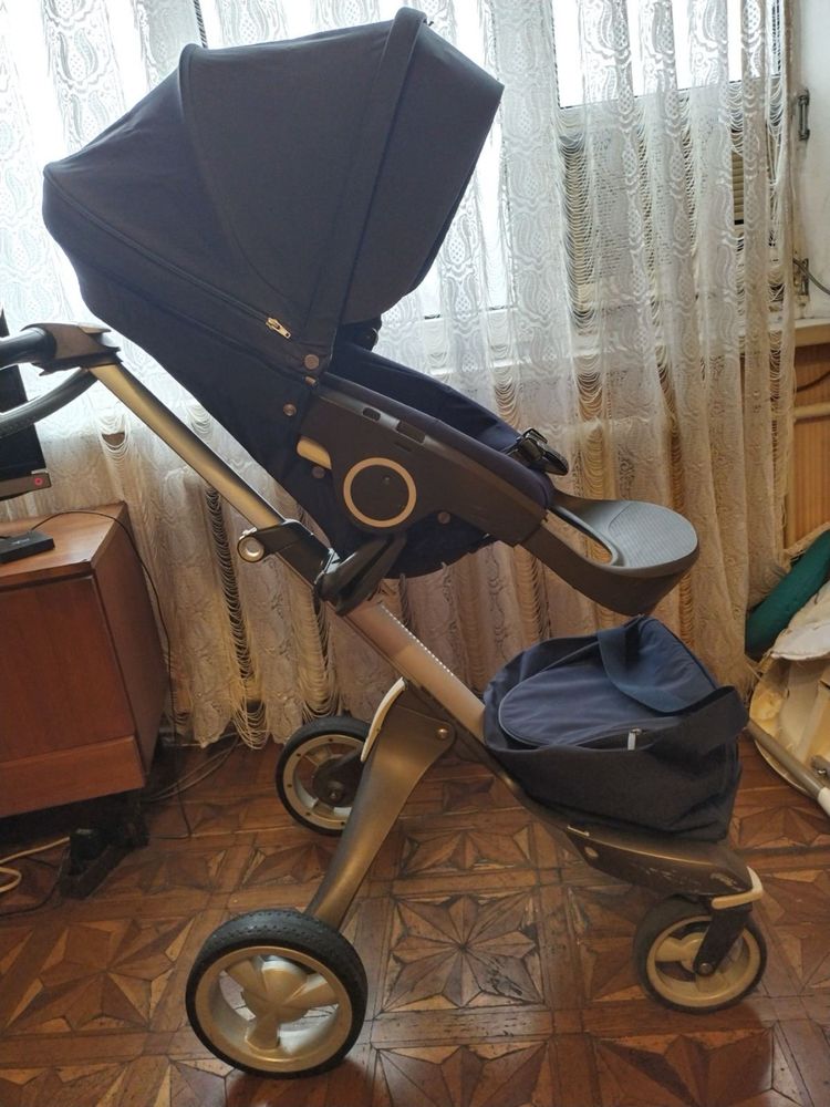 Коляска Stokke 3в1, blue, бу