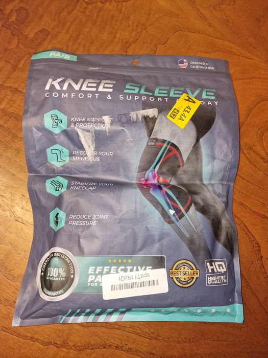 Knee Sleeves (Par) Compressão para Treino/Artrite - NOVO