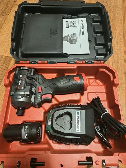 Klucz zakretarka udarowa parkside performance 12v z aku I ładowarką
