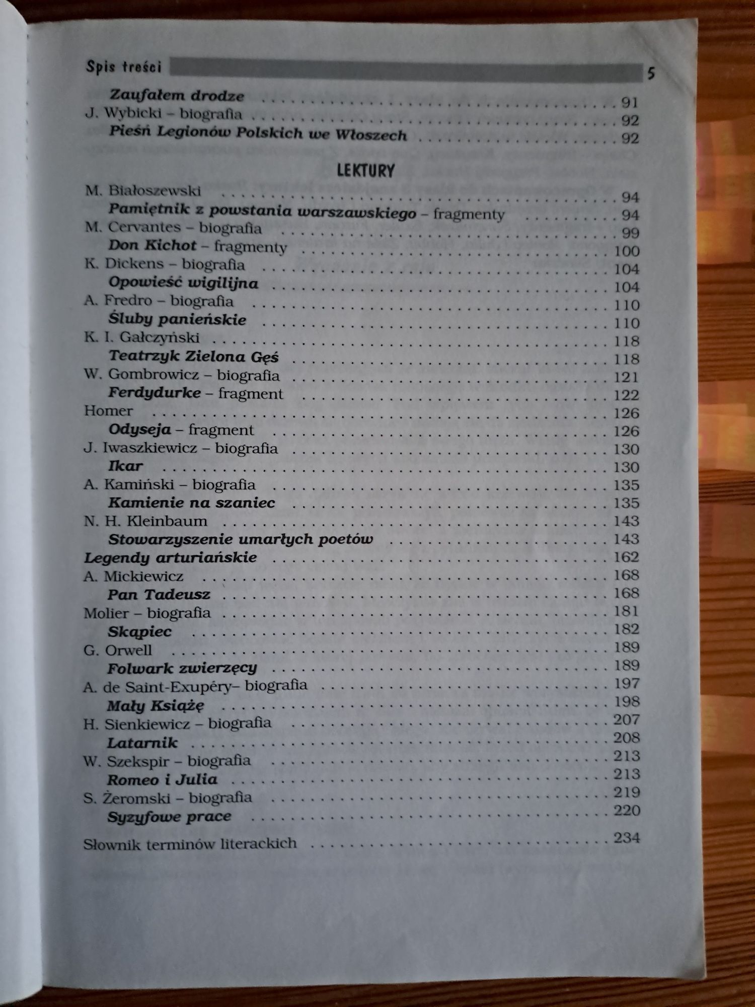 Opracowania lektury wiersze szkoła podstawowa liceum +mini ściąga