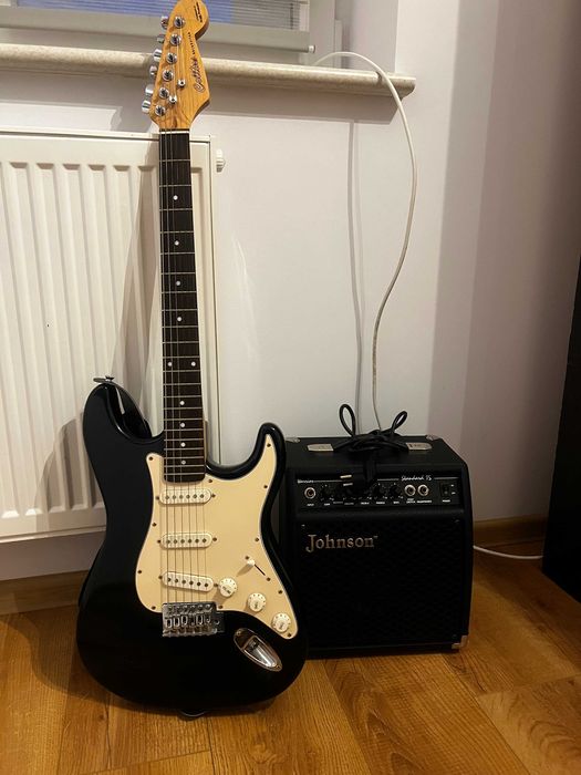 Gitara elektryczna Collins Rockguitar wzmacniacz Johnson