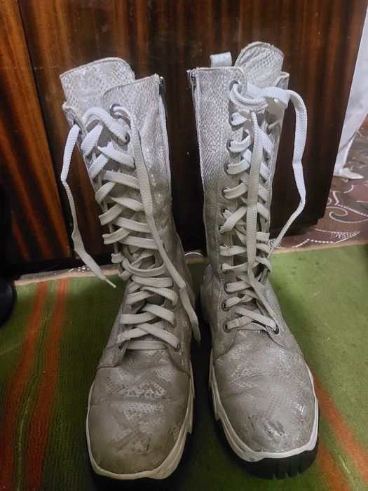 Сапоги зимние с мехровым утепление натуральная кожа и мех