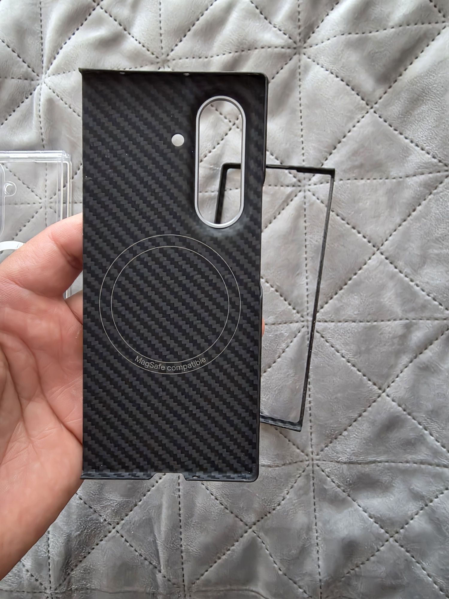 Чехол Samsung Z fold 7 Carbon і TPU + MagSafe
