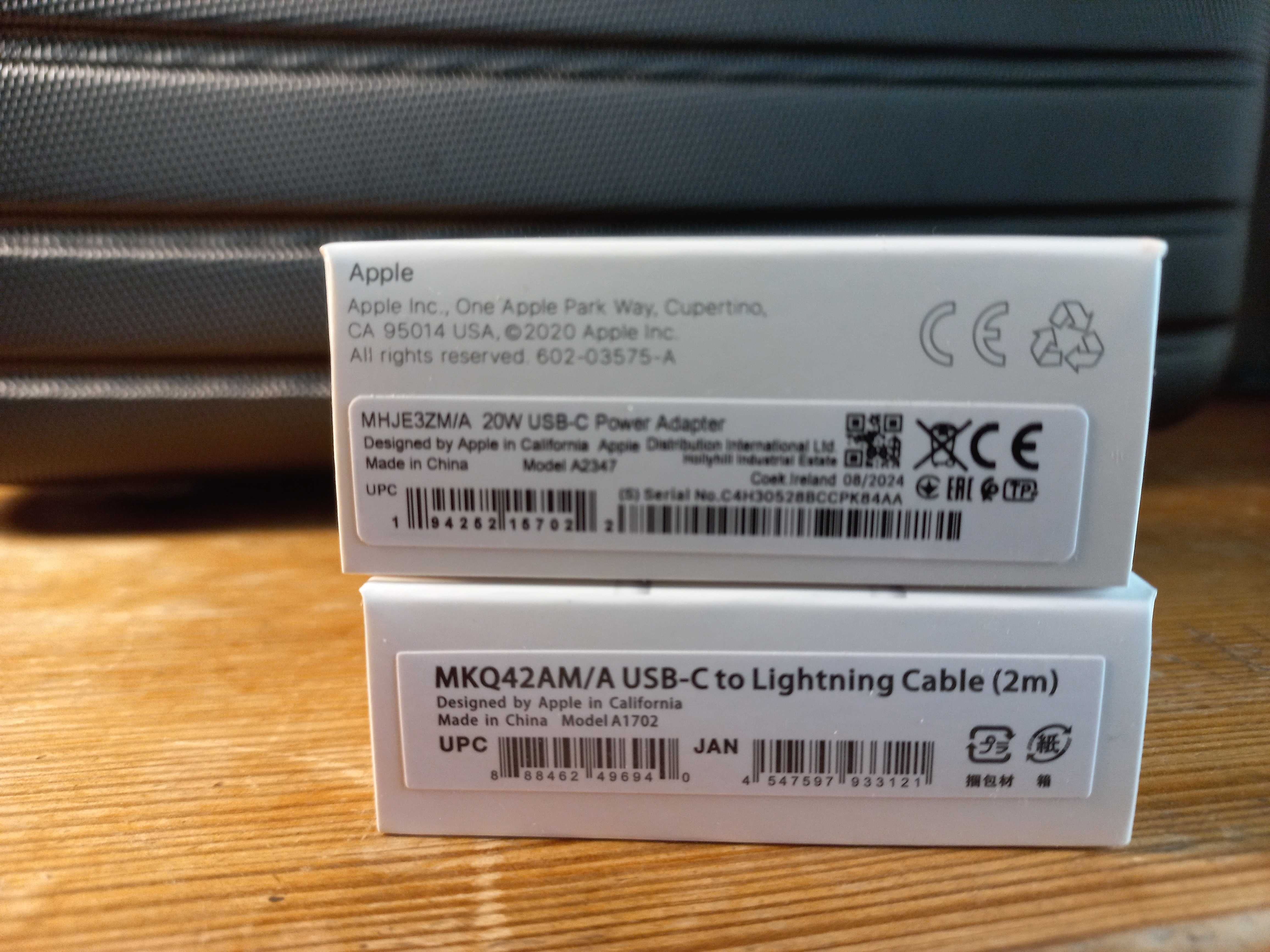 Ładowarka sieciowa APPLE 20W z kablem lighting do iPhone