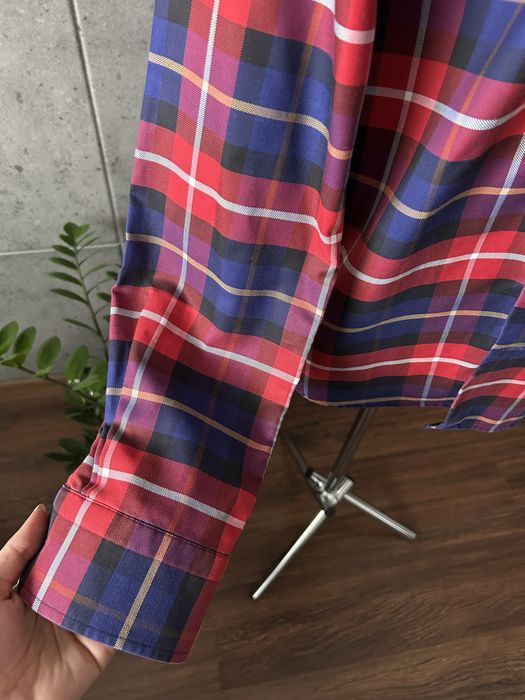 Koszula bawełniana męska z długim rękawem w kratę 41/16 Eton