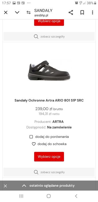 Buty BHP robocze. Wzmacniane Artra. Nowe