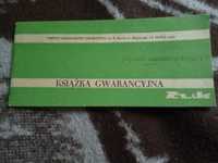 Książeczka gwarancyjna samochodu Żuk. 1987r.