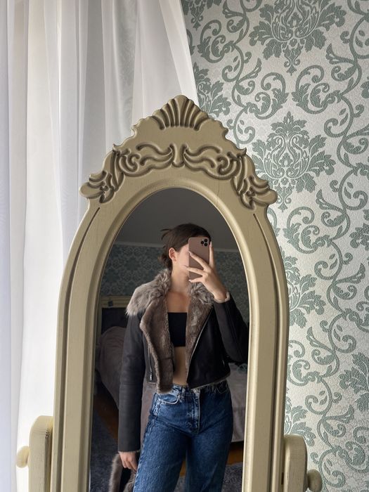 Натуральна шкіряна дублянка