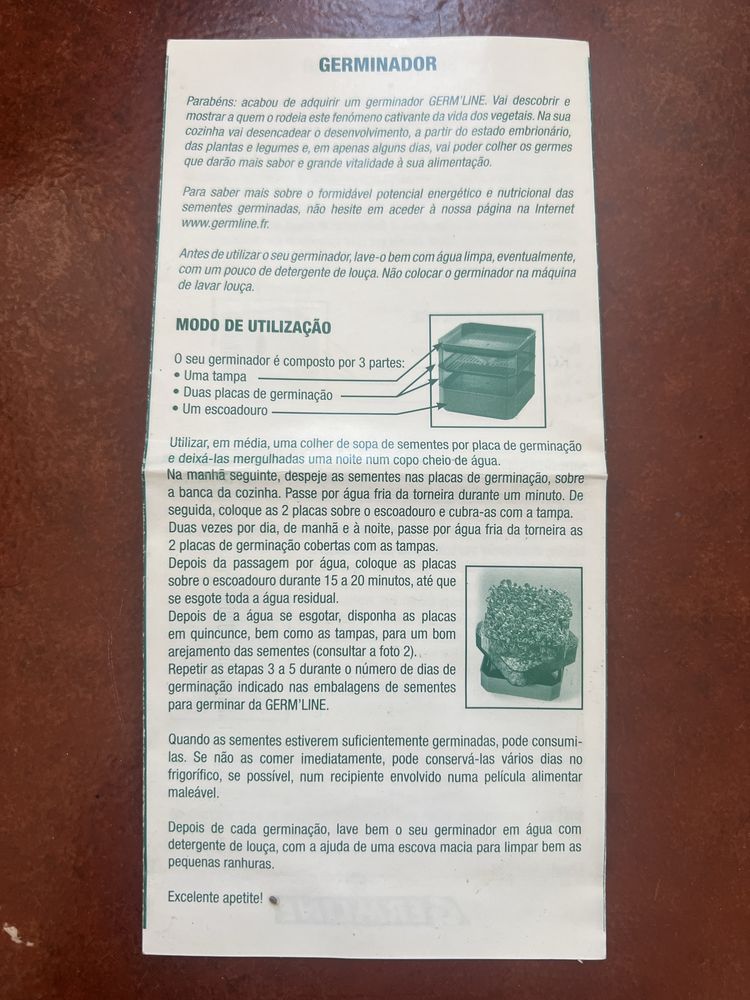 Germinador de sementes 2 tabuleiros Germline
