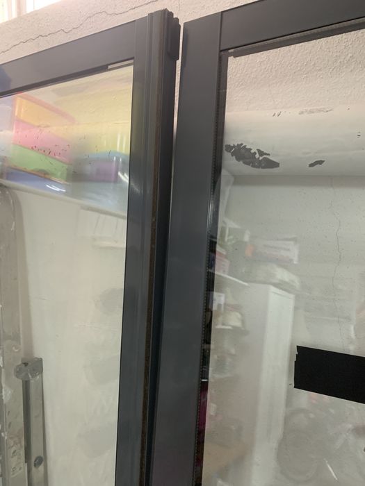 Portas de correr interiores vidro duplo cinza