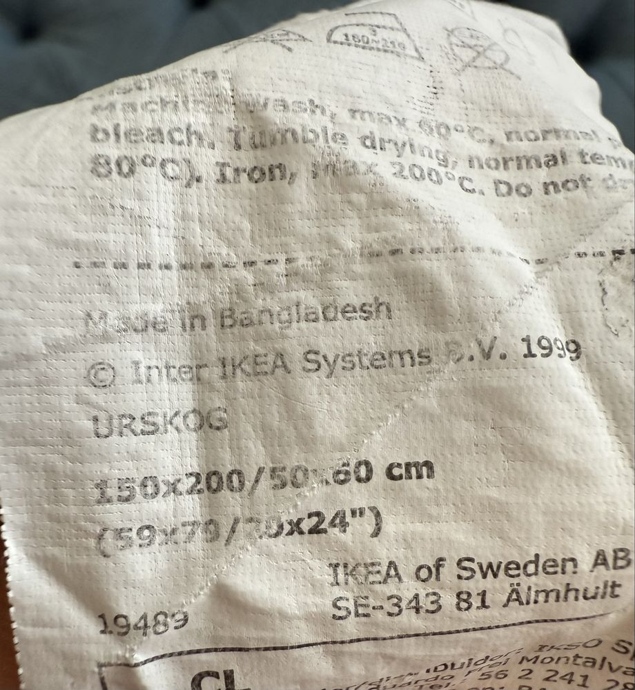 Conjunto capa de edredão e almofada IKEA