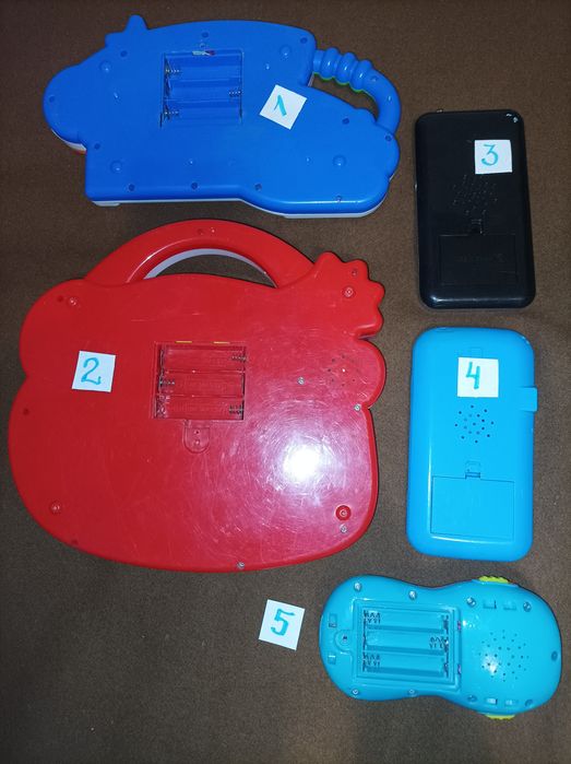 Музыкальное пианино синтезатор и детские телефоны