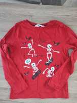 Koszulka bluzka t-shirt Halloween 128 H&M