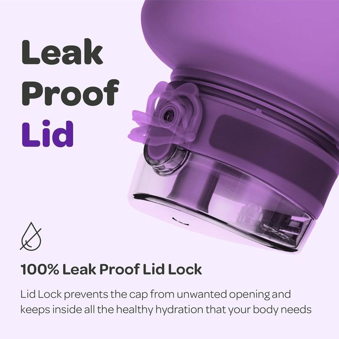 Hydracy Butelka na wodę z podziałką czasową 2l bez BPA