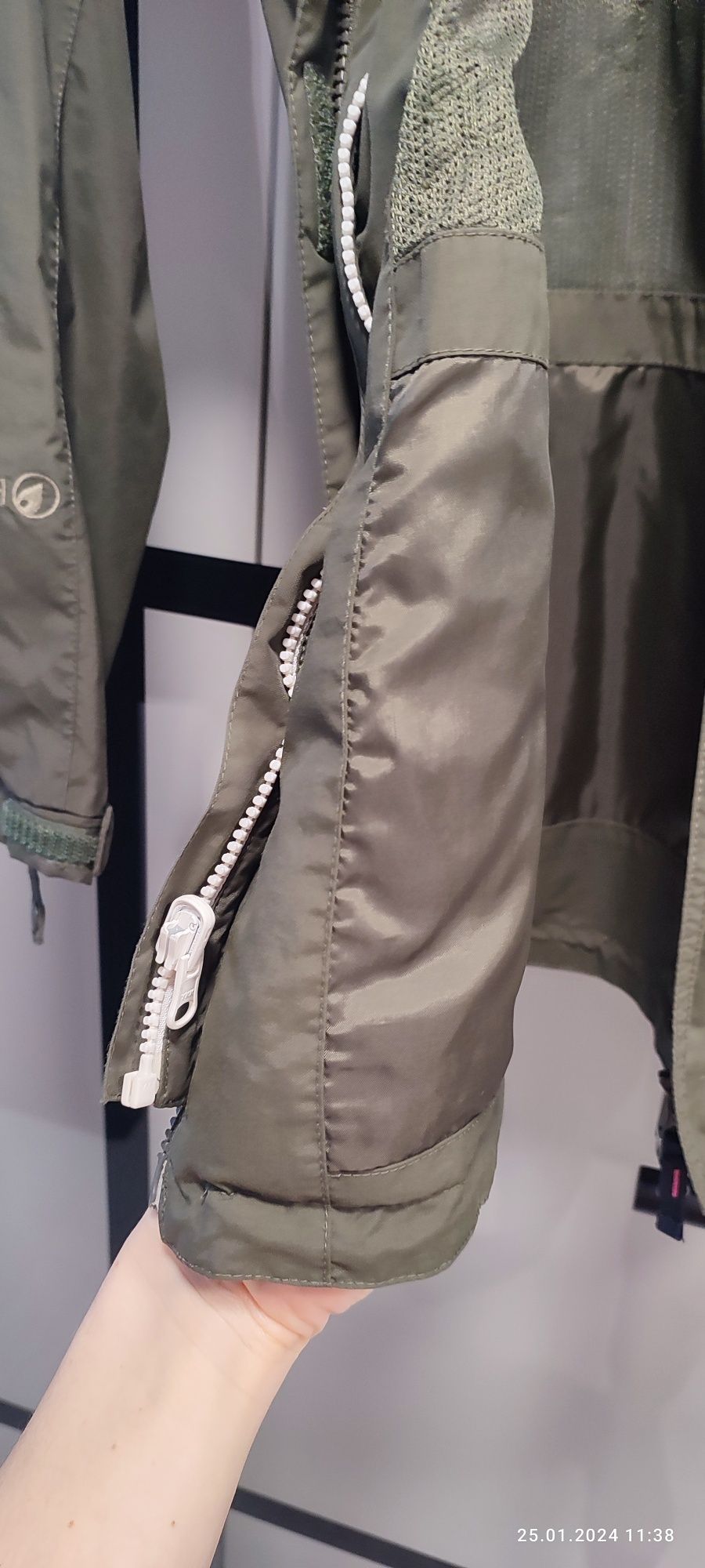 Zielona khaki kurtka wiatrówka damska Softshell S