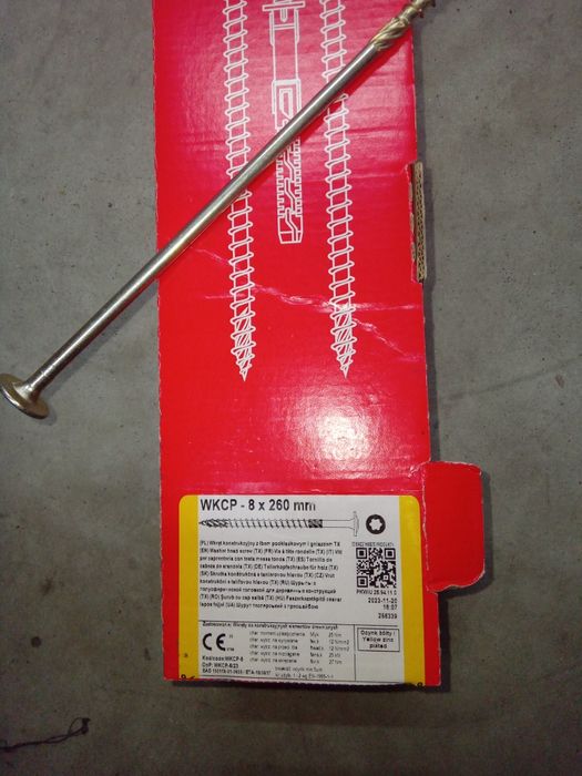 Конструктивний шуруп самонаріз 200х8, 260х8, анкер 8/12/260,