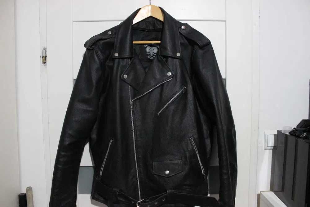 Kurtka skórzana męska Ramoneska 100% skóra rozmiar L