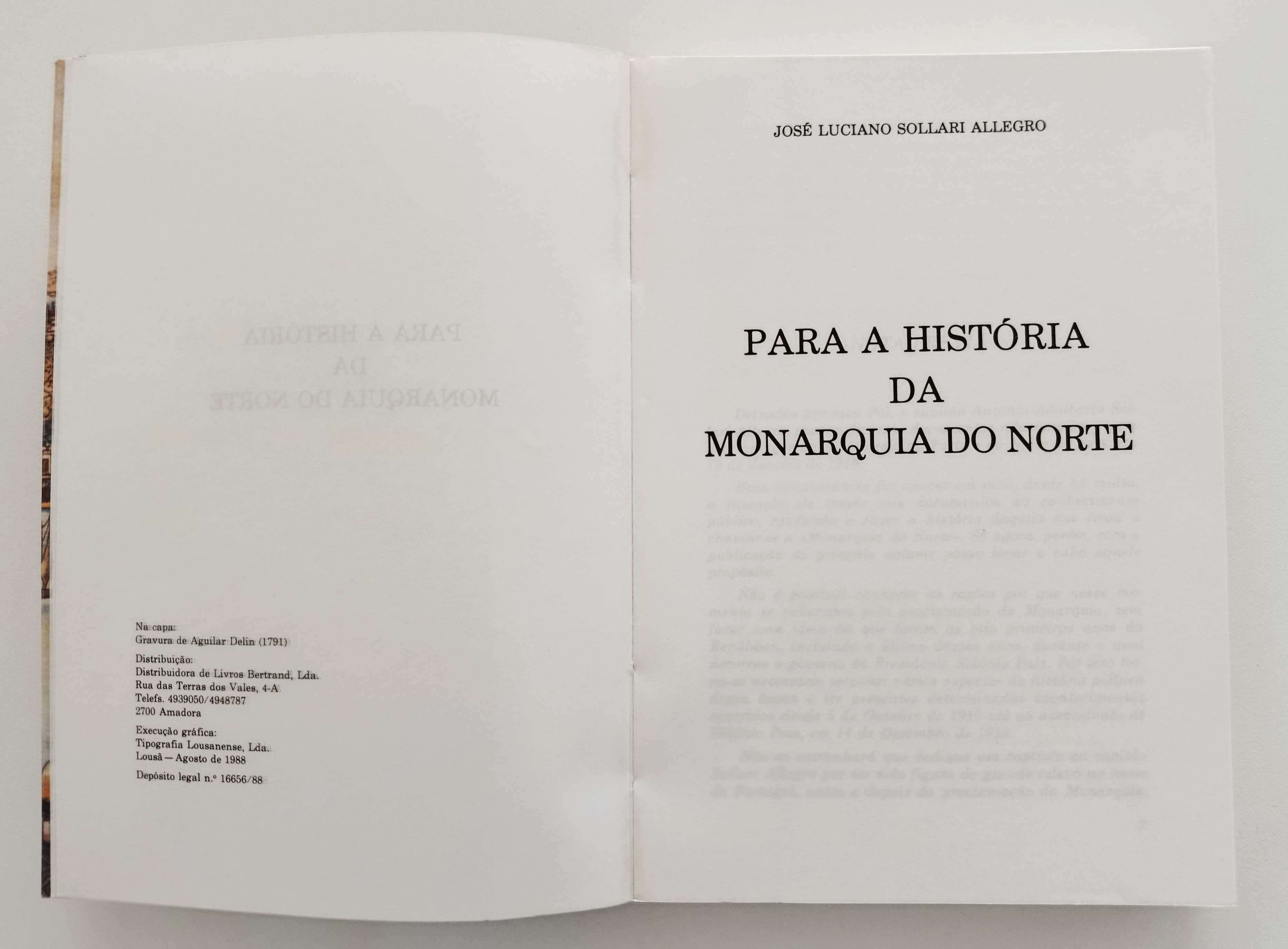 Para a História da Monarquia do Norte – José Luciano Sollari Allegro
