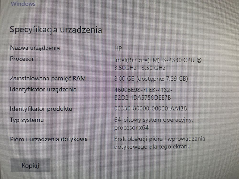 komputer i3 4gen 1050