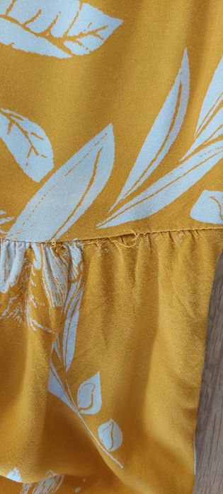 BPC Bonprix Collection r.42-44 długa maxi sukienka żółta w kwiaty