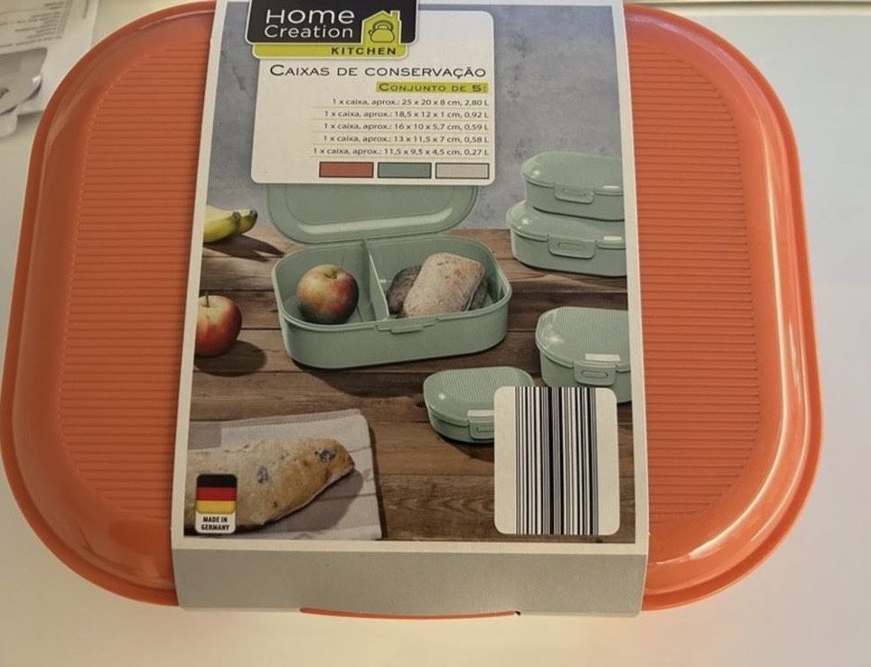 Conjunto de 5 tupperwares