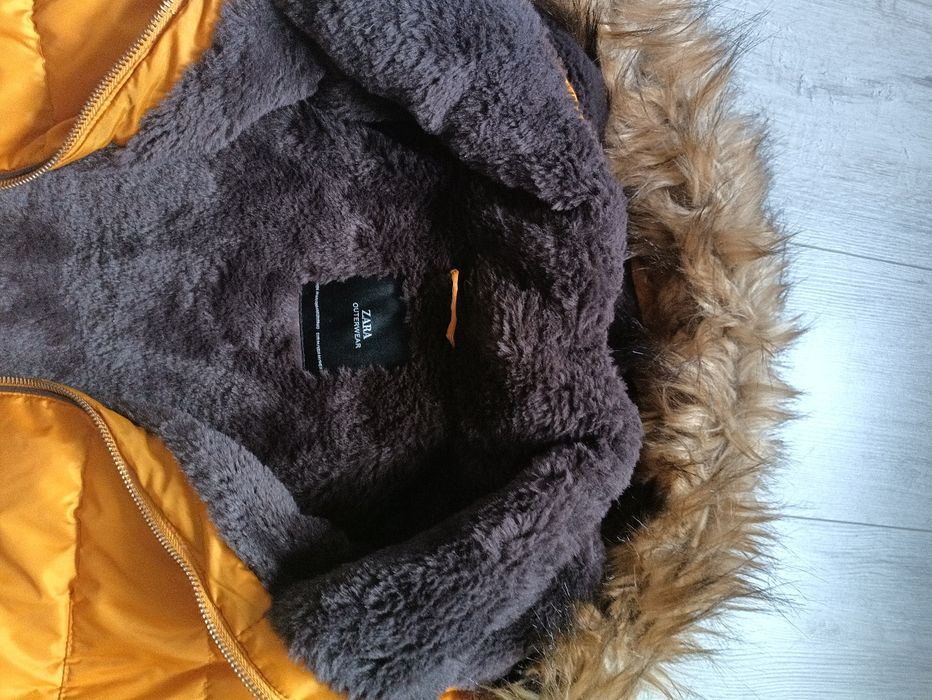 Kurtka damska Zara ocieplana r.S żółta