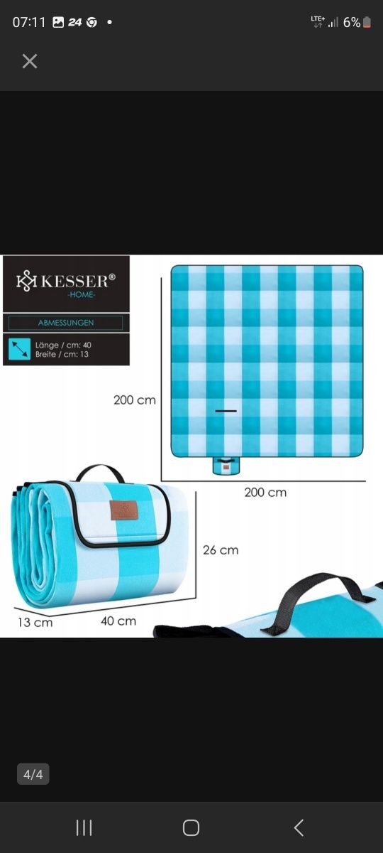 Koc KESSER 200X200 prostokątny 200 x 200 cm